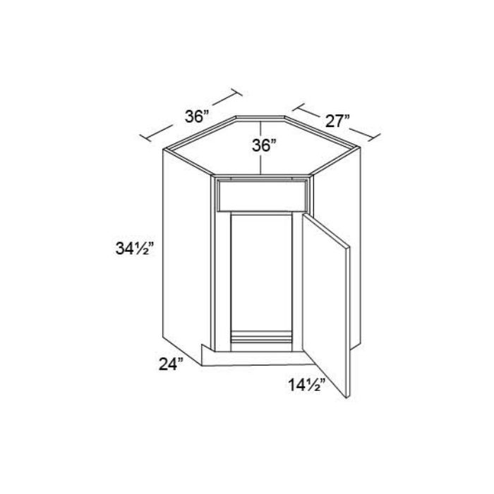 36" Diagonal Corner Sink Base