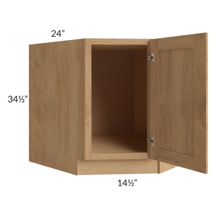 Midtown Timber Shaker 36" Full Height Door Diagonal Corner Sink Base