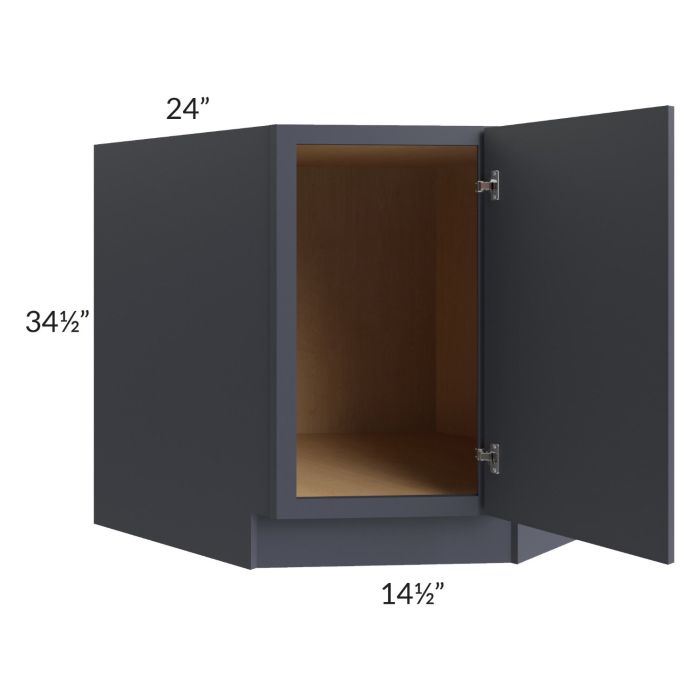 Vienna Indigo 36" Full Height Door Diagonal Corner Sink Base
