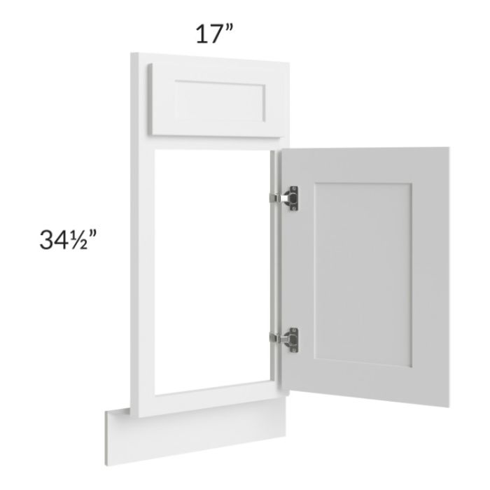 Stratus White 36" Diagonal Corner Sink Front