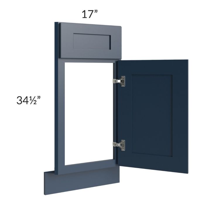 Midtown Blue Shaker 36" Diagonal Corner Sink Front