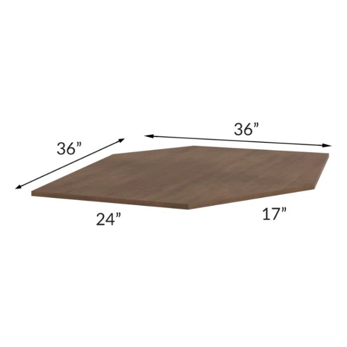 Gramercy Coffee 36" Diagonal Corner Sink Front Floor