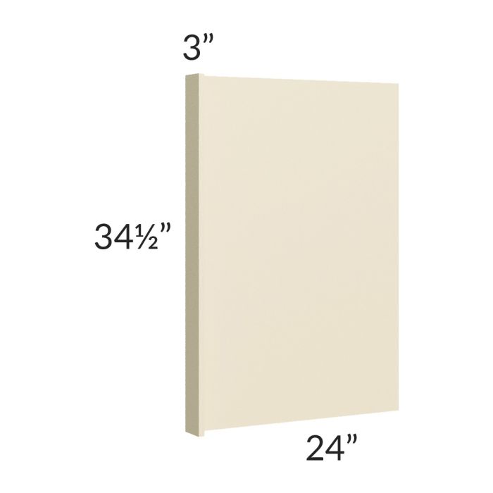 Casselton Ivory Appliance End Panel with a 3" Return