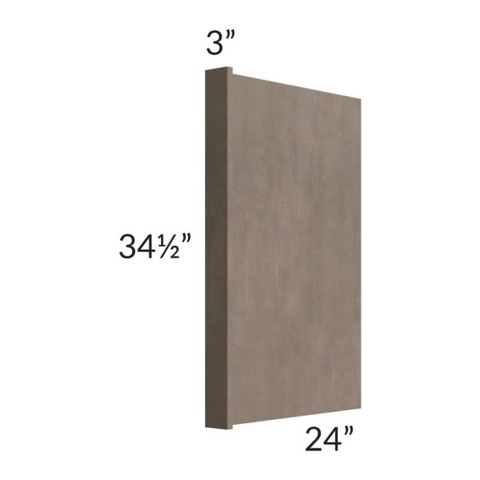 Providence Natural Grey Appliance End Panel with a 3" Return 