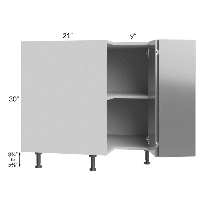 Milan Grey Gloss 33" Easy Reach Corner Cabinet
