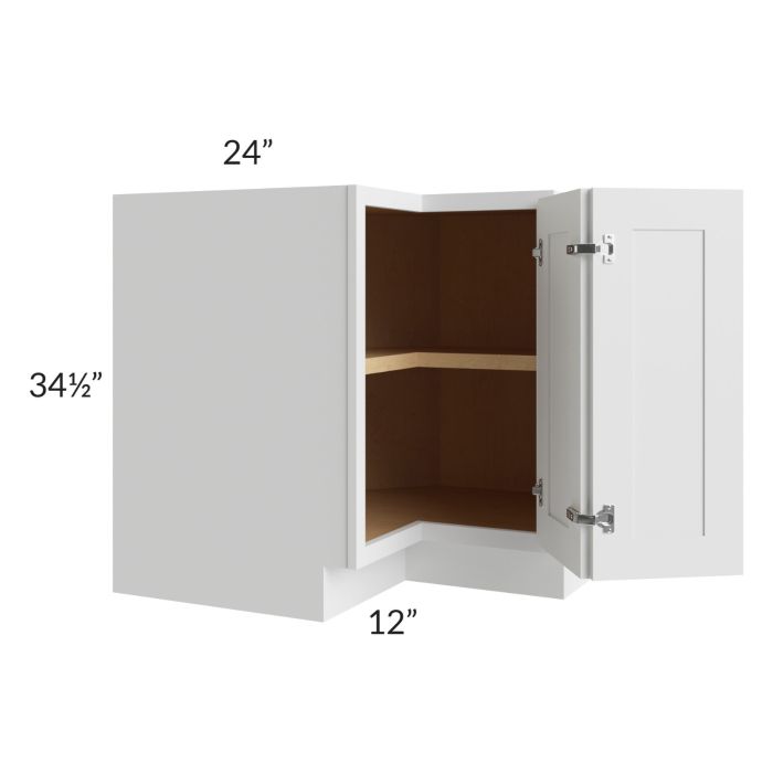 Stratus White 36" Easy Reach Corner Cabinet