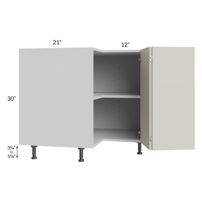 Milan Beige Matte 36" Easy Reach Corner Cabinet