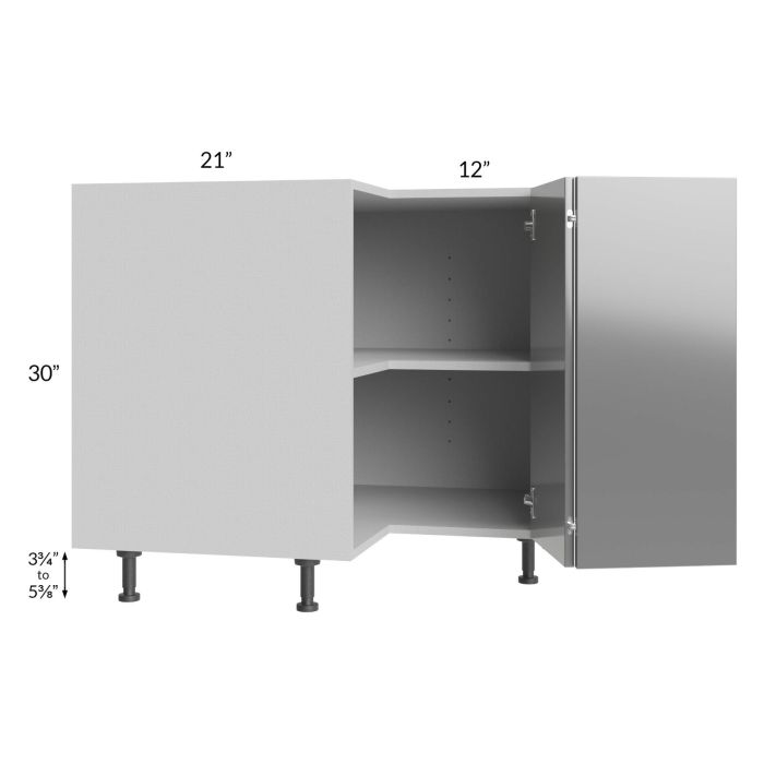 Milan Grey Gloss 36" Easy Reach Corner Cabinet