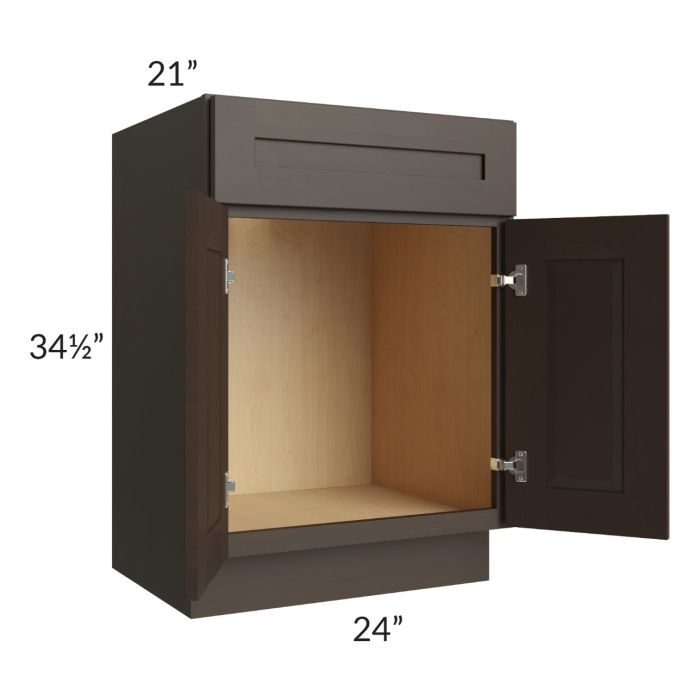 Southport Espresso Shaker 24" Vanity Sink Base Cabinet