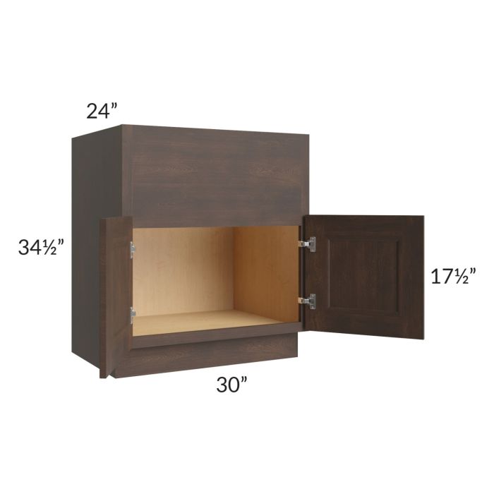 Tuscan Kona Brown 30" Farm Sink Base Cabinet