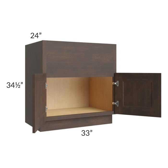 Tuscan Kona Brown 33" Farm Sink Base Cabinet