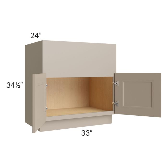 Tuscan Oyster 33" Farm Sink Base Cabinet