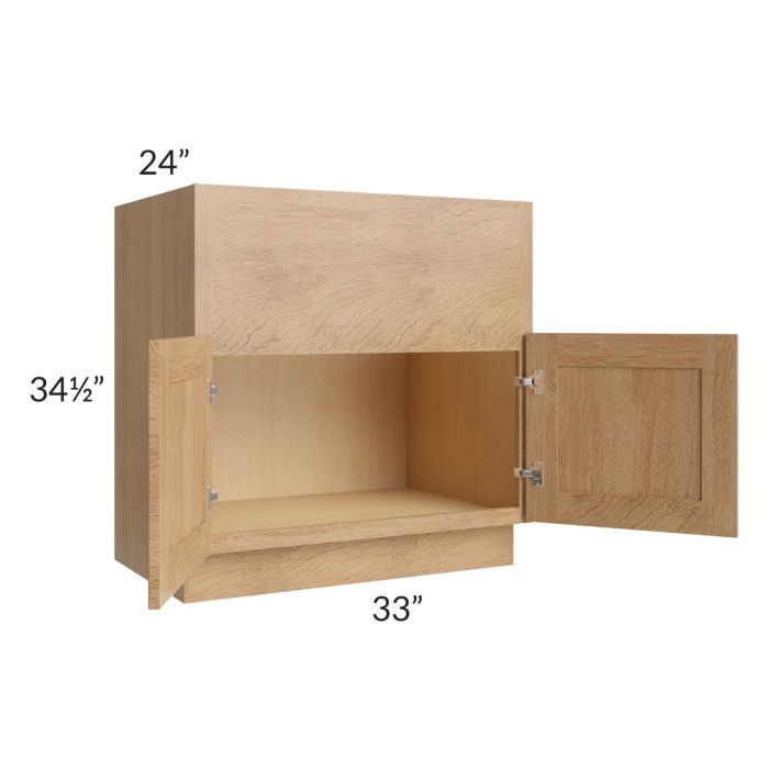 Midtown Timber Shaker 33" Farm Sink Base Cabinet