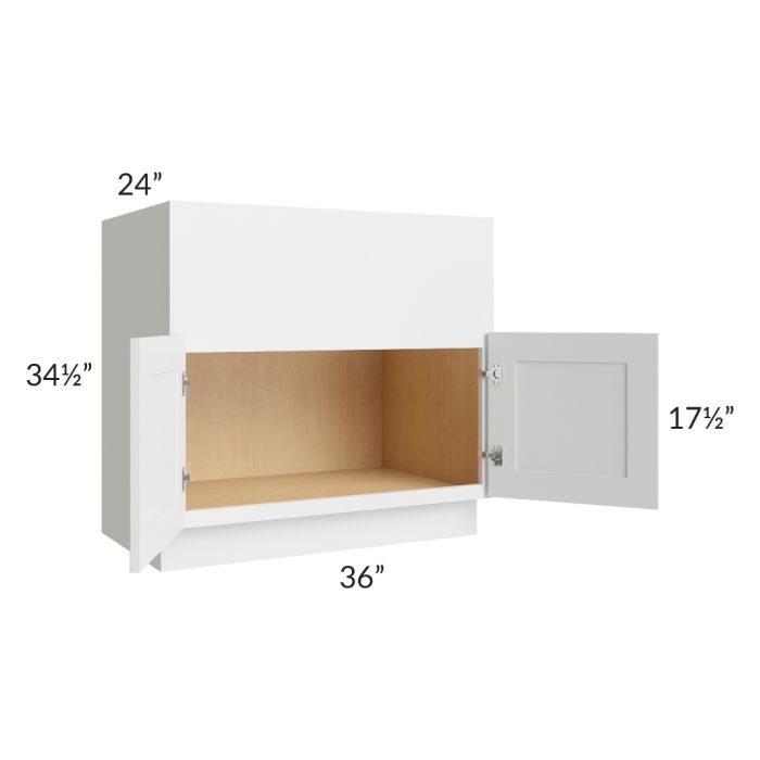 Midtown White Shaker 36" Farm Sink Base Cabinet 
