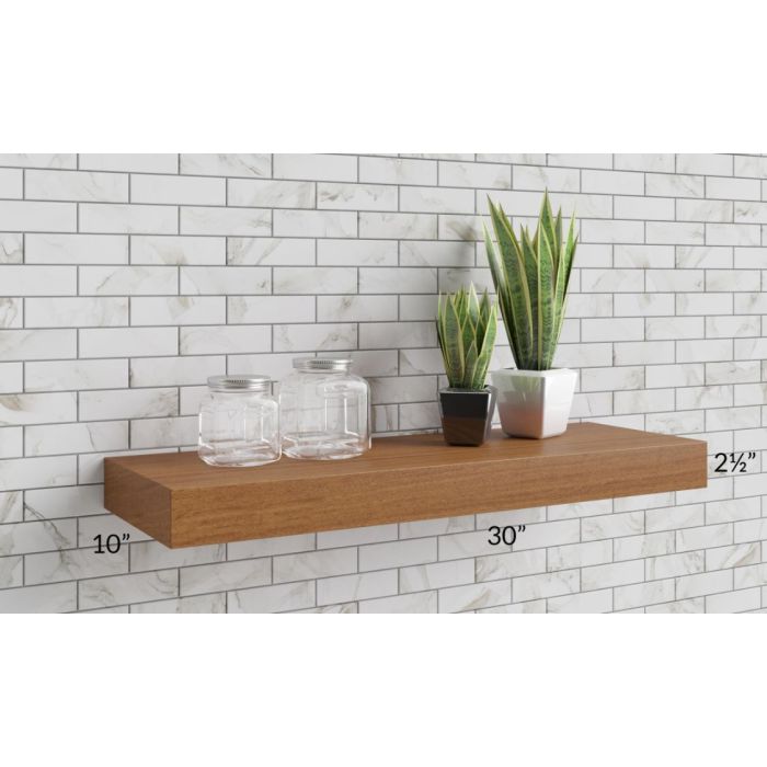 Portland Sand 30" Floating Walnut Shelf