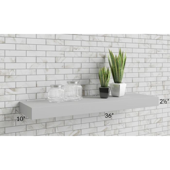 Tuscan Painted Grey 36" Floating Shelf