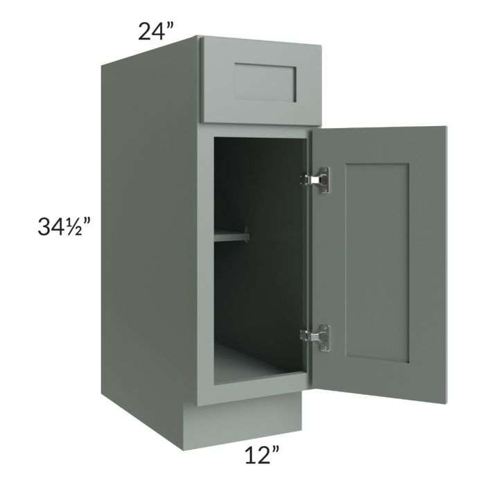 Woodland Green Shaker 24" 2-Drawer Base Cabinet