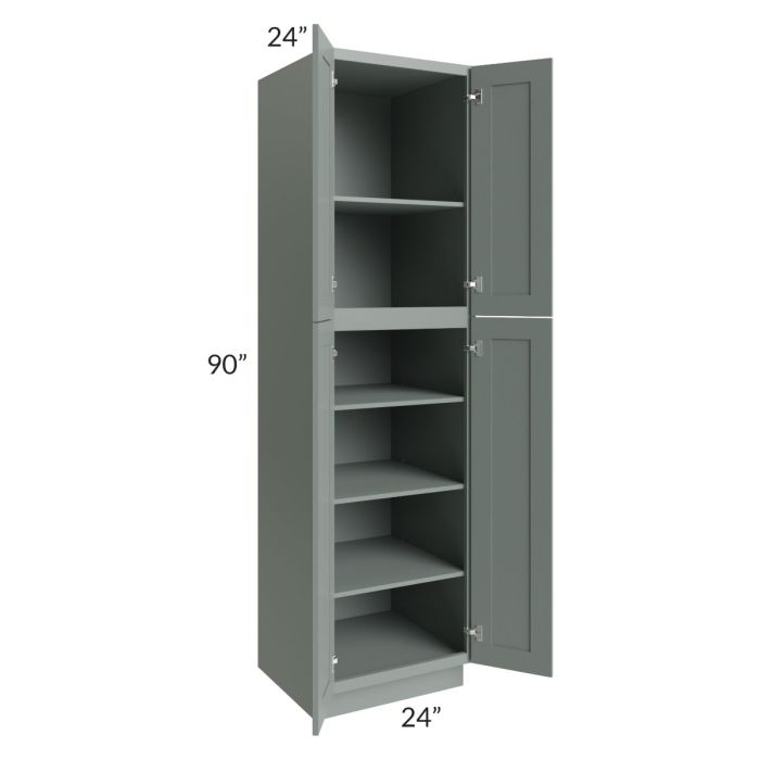 Woodland Green Shaker 24" 2-Drawer Base Cabinet