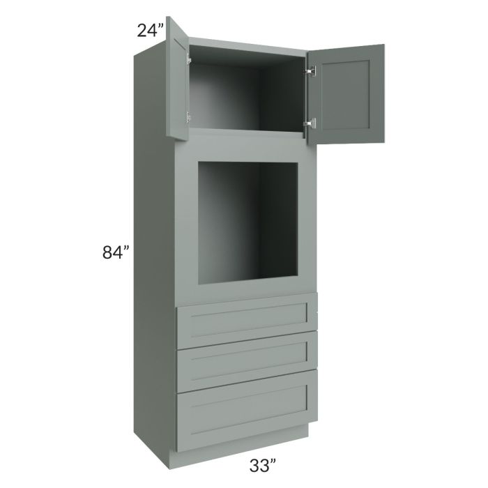 Woodland Green Shaker 24" 2-Drawer Base Cabinet
