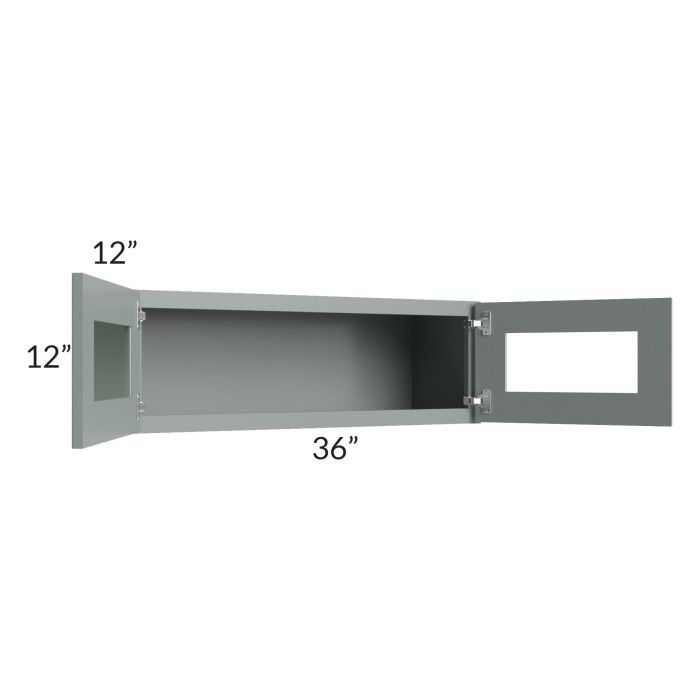 Woodland Green Shaker 24" 2-Drawer Base Cabinet