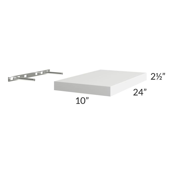 Asheville White Shaker 24" Floating Shelf