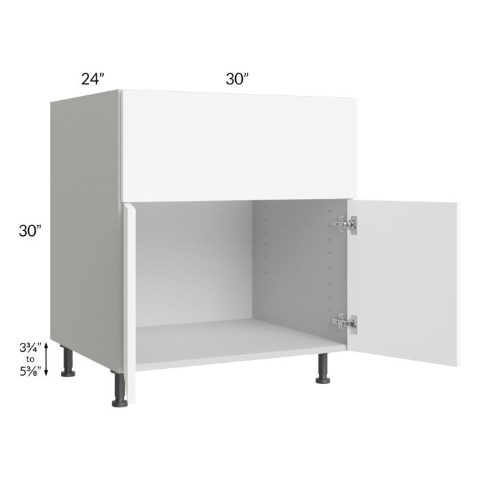Milan White Matte 30" Farm Sink Base Cabinet