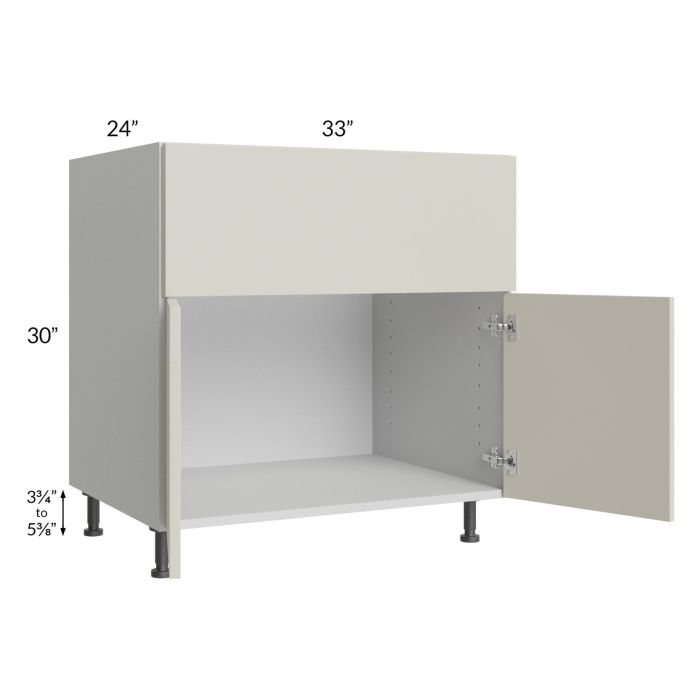 Milan Beige Matte 33" Farm Sink Base Cabinet