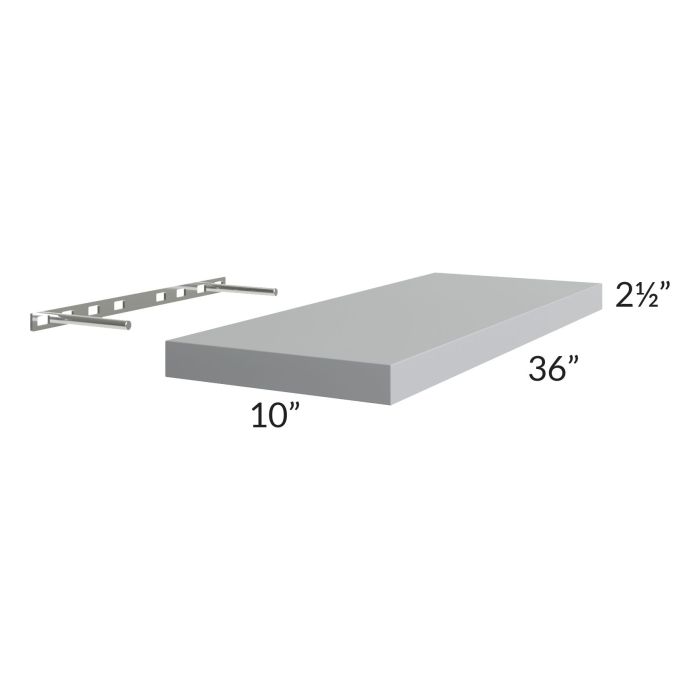 Asheville Grey Shaker 36" Floating Shelf