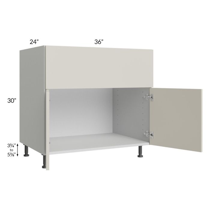 Milan Beige Matte 36" Farm Sink Base Cabinet