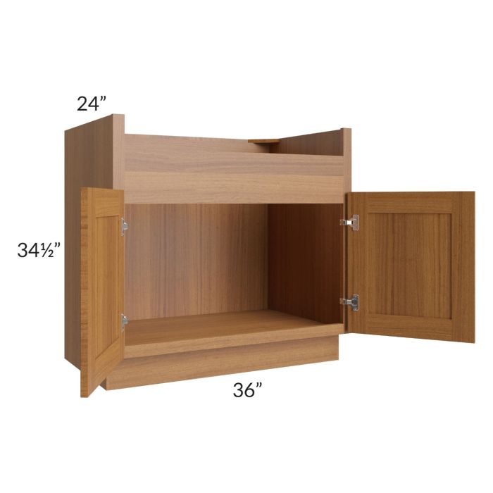 Artisan Walnut Shaker 36" Farm Sink Base Cabinet