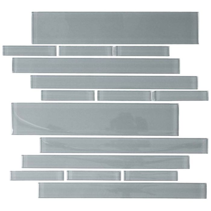 Cristezza Club Glass Tile in Gray - 9.5" x 10.5"
