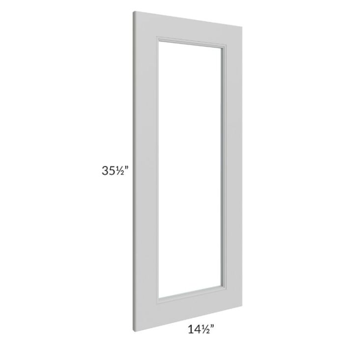 Tuscan Painted Grey 15x36 Clear Glass Door (Cabinet Sold Separately)