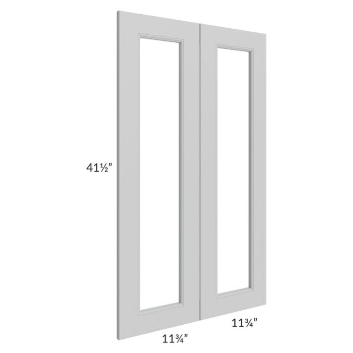 Tuscan Painted Grey 24x42 Clear Glass Door (Cabinet Sold Separately)