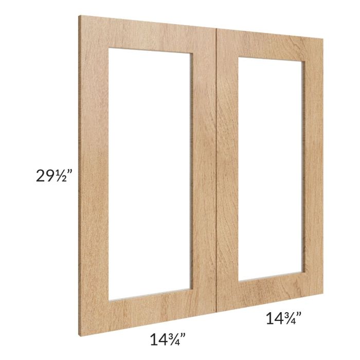 Midtown Timber Shaker 30x30 Clear Glass Door (Cabinet Sold Separately)