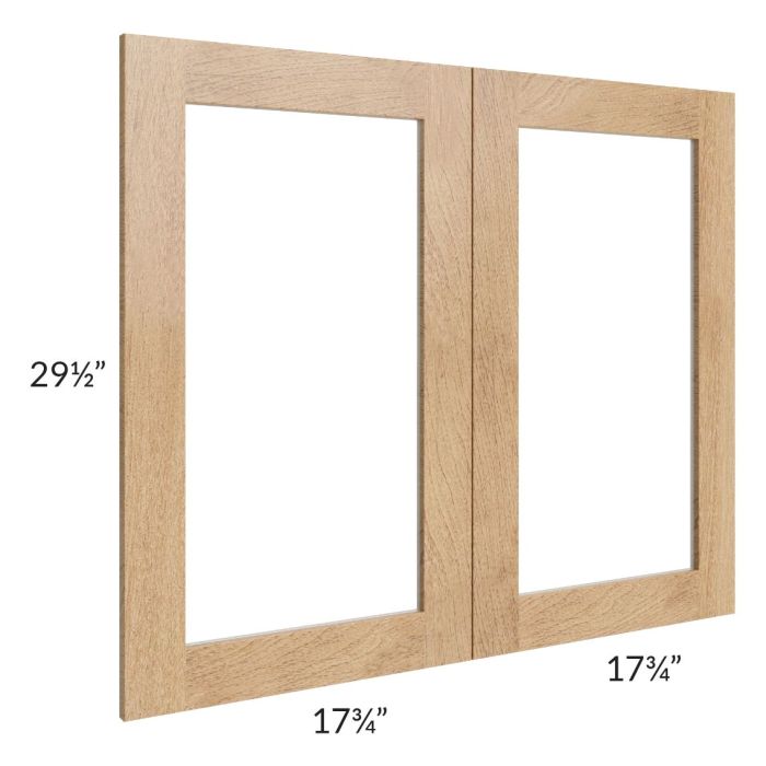 Midtown Timber Shaker 36x30 Clear Glass Door (Cabinet Sold Separately)