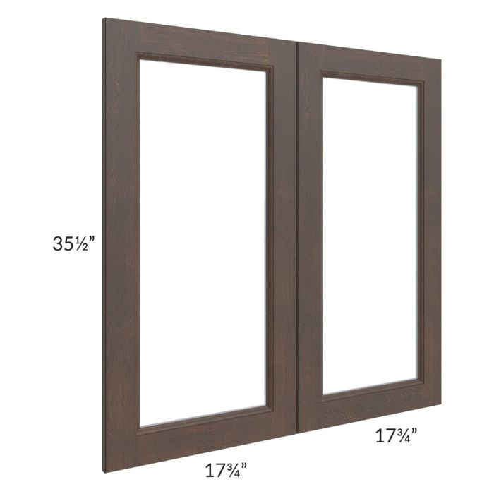 Tuscan Kona Brown 36x36 Clear Glass Door (Cabinet Sold Separately)