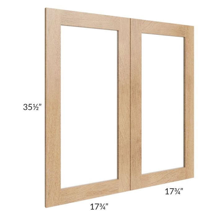 Midtown Timber Shaker 36x36 Clear Glass Door (Cabinet Sold Separately)