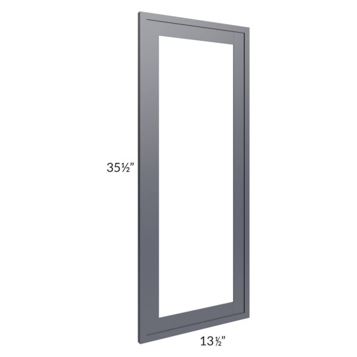 Vienna Indigo Clear Glass Door for a 24x36 Diagonal Corner Wall Cabinet (Cabinet Sold Separately)