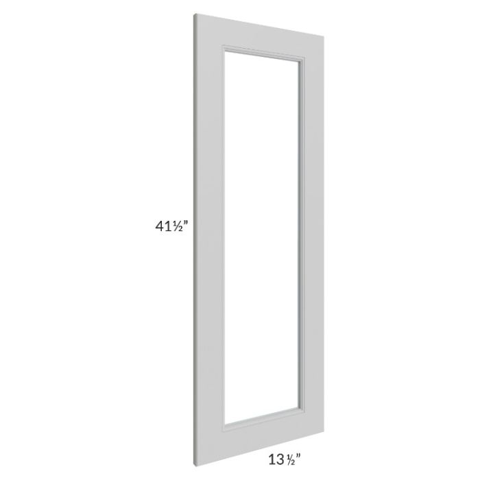 Tuscan Painted Grey Clear Glass Door for a 24x42 Diagonal Corner Wall Cabinet (Cabinet Sold Separately)