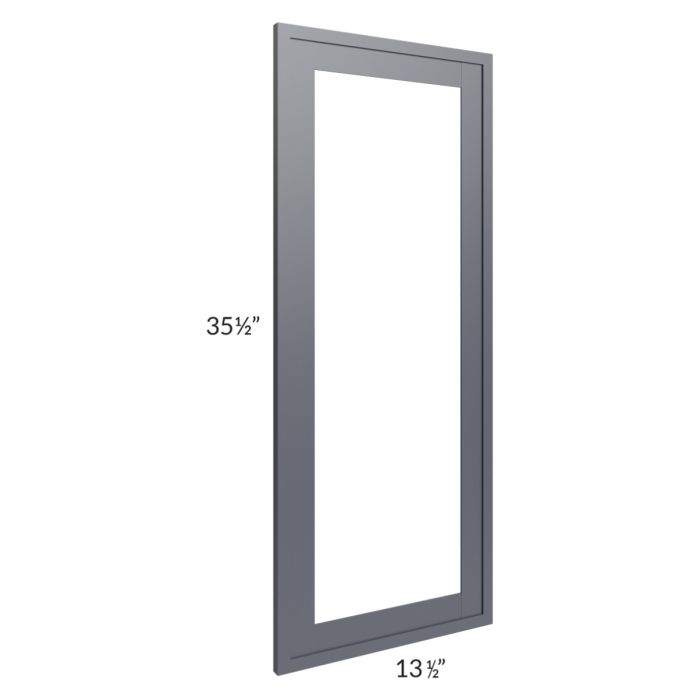 Vienna Indigo Clear Glass Door for a 27x36 Diagonal Corner Wall Cabinet (Cabinet Sold Separately)