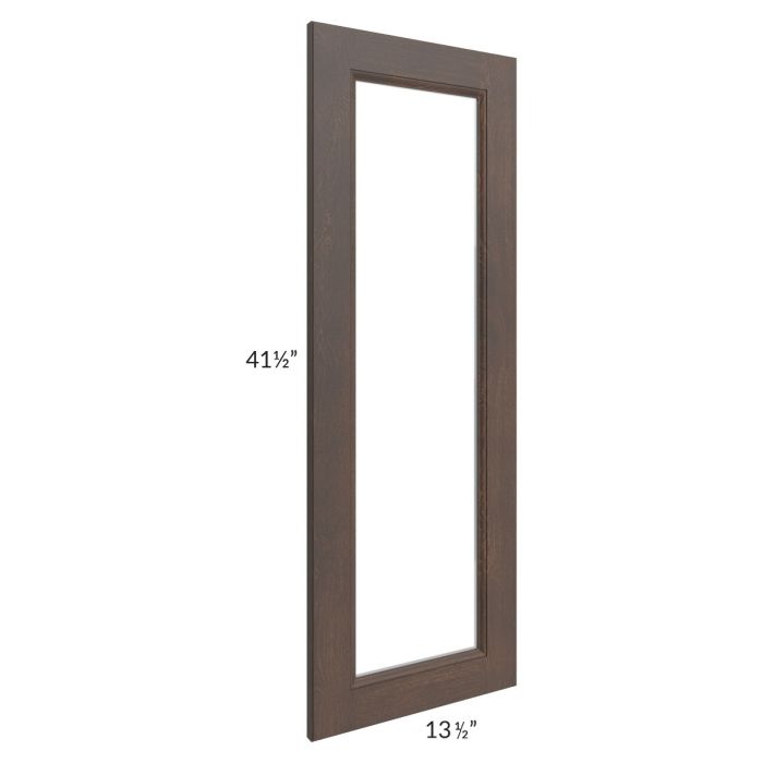 Tuscan Kona Brown Clear Glass Door for a 27x42 Diagonal Corner Wall Cabinet (Cabinet Sold Separately)