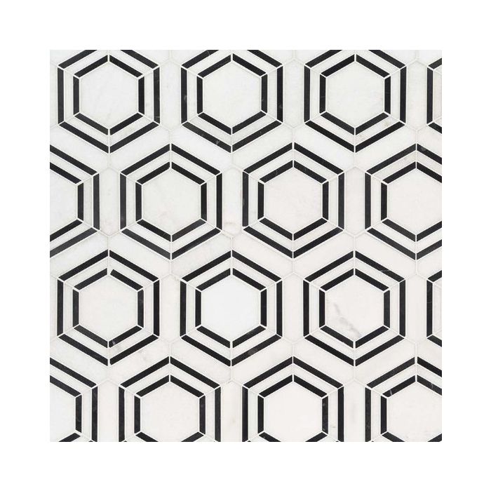 Georama Nero Polished Mosaic Tile Sample