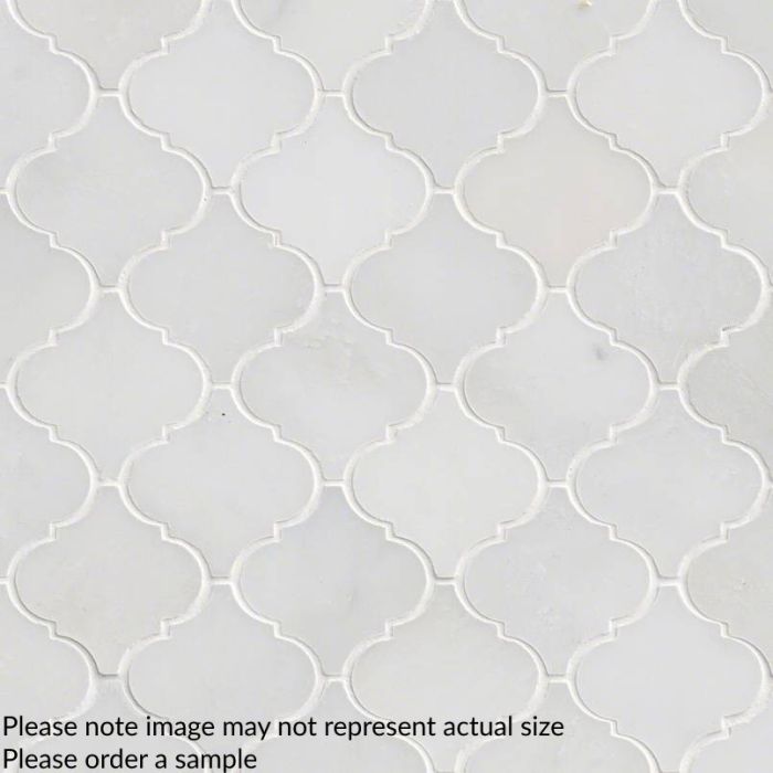 Greecian White Arabesque Pattern Polished