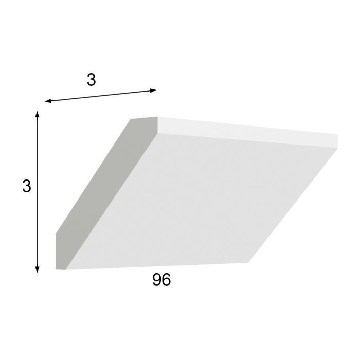 Harbor White 96" Large Angle Crown Molding