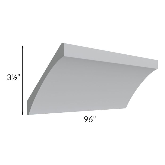 Asheville Grey Shaker 8' Large Curved Crown Molding