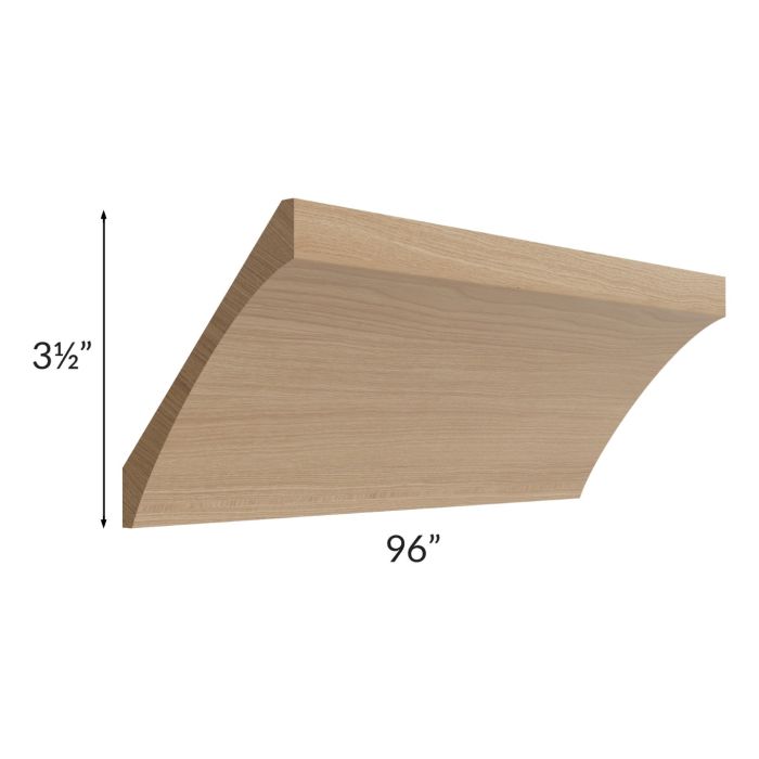 Asheville Rift Oak Shaker 8' Large Curved Crown Molding