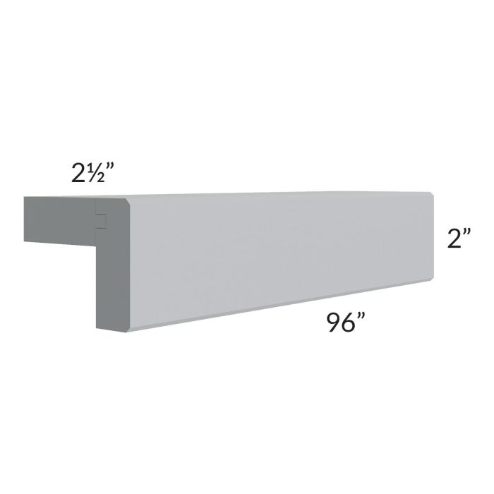 Asheville Grey Shaker 8' Light Rail Molding