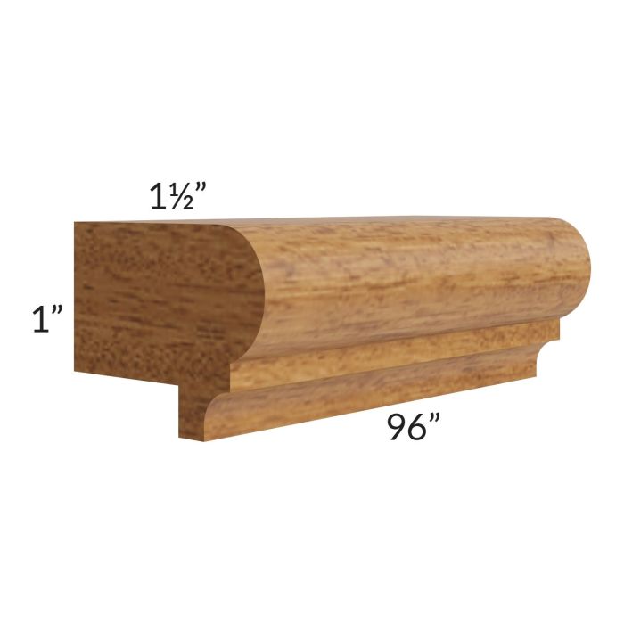 Artisan Walnut Shaker 96" Light Rail Molding 1