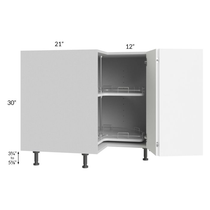 Milan White Matte 36" Lazy Susan Base Cabinet