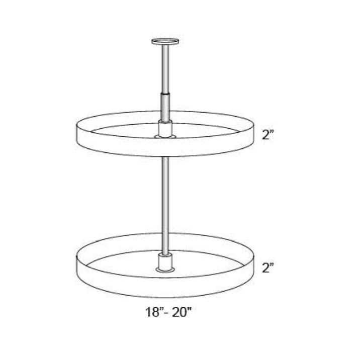 Plastic Lazy Susan Insert for a 24x36 of 24x42 Diagonal Corner Wall Cabinet 